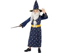 Funidelia | Costume da Mago Merlino per bambino Streghe, Maghi, Halloween, Horror - Costume per bambini e accessori per Feste, Carnevale e Halloween - Taglia 7-9 anni - Viola