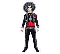 Funidelia Costume da Mariachi per Uomo con cappello, Tenuta del Giorno dei Morti Catrina per adulto, Costumi per Halloween e Carnevale - Taglia M