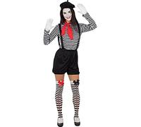 Funidelia | Costume da mimo da per donna Pagliacci, Circo - Costume per Adulto e accessori per Feste, Carnevale e Halloween - Taglia M - L - Nero