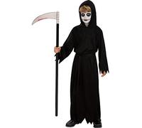 Funidelia | Costume da morte per bambina e bambino Horror, Grim Reaper, Death, Halloween - Costume per bambini e accessori per Feste, Carnevale e Halloween - Taglia 7-12 anni - Nero