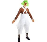 Funidelia | Costume da Oompa Loompa - La Fabbrica di Cioccolato per uomo Charlie and the Chocolate Factory - Costume per Adulto e accessori per Feste, Carnevale e Halloween - Taglia L - Bianco