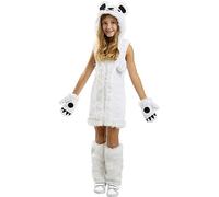 Funidelia | Costume da orso polare per bambina Animali, Orso - Costume per Bambini e accessori per Feste, Carnevale e Halloween - Taglia 3-4 anni - Bianco