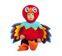 Funidelia | Costume da Pappagallo per neonati Animali, Aves - Costume per Bambini e accessori per Feste, Carnevale e Halloween - Taglia 12-24 mesi - Rosso