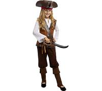 Funidelia | Costume da Pirata - Collezione Caraibi per Bambina Taglia 5-6 Anni Corsar, Bucaniere - Multicolore