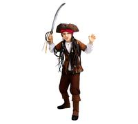 Funidelia Costume da pirata - Collezione Caraibi per bambino, Corsaro - Tenuta per bambini per feste, Carnevale e Halloween - Taglia 5-6 anni