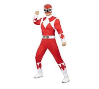 Funidelia Costume da Power Ranger rosso per uomo, Licenza Ufficiale, Taglia M Film e Cinema, Supereroi - Vestito per Adulto per feste, Carnevale e Halloween