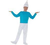 Funidelia | Costume da Puffo UFFICIALE per bambina e bambino taglia 10-12 anni The Smurfs, Cartoni Animati, Nani - Azzurro/Blu