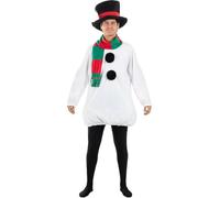 Funidelia | Costume da pupazzo di neve da per uomo Natale, Snowman, Natalizi - Costume per Adulto e accessori per Feste, Carnevale e Halloween - Taglia L - XL - Bianco
