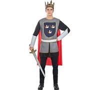 Funidelia | Costume da Re Arturo da per uomo Medievale, Medioevo, Cavaliere - Costume per Adulto e accessori per Feste, Carnevale e Halloween - Taglia S - Porpora