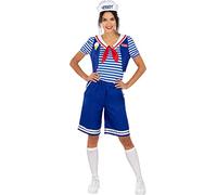 Funidelia | Costume da Robin Ahoy Stranger Things Netflix Official per donna Costume per Adulto e accessori per Feste, Carnevale e Halloween - Taglia M - L - Azzurro/Blu