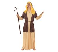 Funidelia Costume da San Giuseppe per uomo, Include tunica con gilet, cintura, sciarpa e fascia per la testa, Natale - Tenuta per adulti per feste, Carnevale e Halloween - Taglia L-XL