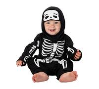 Funidelia | Costume da scheletro per bebè per neonati - Scheletri, Teschi, Morte, Horror - Costume per neonati e accessori per Feste, Carnevale e Halloween - Nero