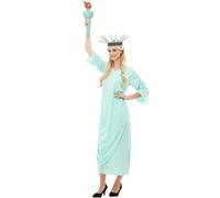 Funidelia | Costume da Statua della libertà per Donna Taglia L America, Stati Uniti, Sua - Azzurro/Blu