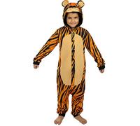 Funidelia | Costume da Tigre Onesie per Bambina e Bambino Taglia 5-6 Anni Animali, Deserto, Giungla - Multicolore