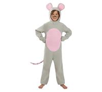 Funidelia Costume da topo per bambini, Include tuta, copricapo, coda e guantini - Tenuta per bambini per feste, Carnevale e Halloween - Taglia 7-9 anni