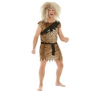 Funidelia | Costume da troglodita per uomo Troglodita, Età della pietra, Uomo preistorico, Preistorica - Costume per Adulto per Feste, Carnevale e Halloween - Marroni