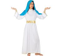 Funidelia | Costume da Vergine Maria da per donna Natale, Natalizi - Costume per Adulto e accessori per Feste, Carnevale e Halloween - Taglia S - M - Bianco