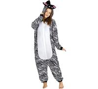 Funidelia | Costume da Zebra Onesie per Donna e Uomo Taglia XL Animali - Multicolore