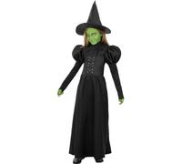 Funidelia | Costume della Malvagia Strega dell'Ovest - Il Mago di Oz per bambina Costume per Bambini e accessori per Feste, Carnevale e Halloween - Taglia 10-12 anni - Nero