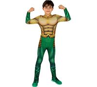 Funidelia | Costume di Aquaman per bambino Supereroi, DC Comics, Lega della Giustizia - Costume per bambini e accessori per Feste, Carnevale e Halloween - Taglia 3-4 anni - Dorato