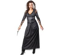 Funidelia | Costume di Bellatrix Lestrange - Harry Potter per donna Harry Potter, Cattivi, Maghi, Films & Series - Costume per Adulto e accessori per Feste, Carnevale e Halloween - Taglia S - Nero