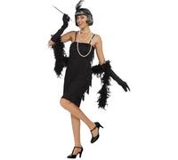 Funidelia | Costume di Charleston anni 20 con accessori per donna Anni 20, Cabaret, Gangster, Decenni - Costume per Adulto e accessori per Feste, Carnevale e Halloween - Taglia S - Nero