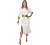 Funidelia | Costume di Dea greca per donna Culture & Tradizioni, Olimpo, Grecia, Dio greco - Costume per Adulto e accessori per Feste, Carnevale e Halloween - Taglia M - L - Bianco