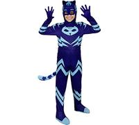 Funidelia Costume di Gattoboy PJ Masks deluxe per bambino, Licenza Ufficiale, Taglia 5-6 anni Super Pigiamini, Gattboy - Vestito per bambini per feste, Carnevale e Halloween
