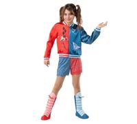 Funidelia Costume di Harley Quinn per ragazza per bambina, Licenza Ufficiale, Taglia 5-6 anni Supereroi, DC Comics - Vestito per bambini per feste, Carnevale e Halloween