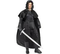 Funidelia | Costume di Jon Snow - Il Trono di Spade per uomo - Jon Snow, Il Trono di Spade, Game of Thrones, Film e Cinema - Costume per Adulto e accessori per Feste, Carnevale e Halloween - Nero