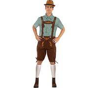 Funidelia | Costume di Oktoberfest con accessori per uomo Tirolesi, Bavaresi, Oktoberfest, Germania - Costume per Adulto e accessori per Feste, Carnevale e Halloween - Taglia S - Marroni
