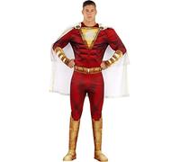 Funidelia | Costume di Shazam per Uomo Supereroi, DC Comics - Costume per Adulto e Accessori per Feste, Carnevale e Halloween - Taglia M - Rosso