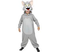 Funidelia | Costume di Tom - Tom & Jerry per bambina e bambino Cartoni Animati, Gatto, Topo - Costume per Bambini e accessori per Feste, Carnevale e Halloween - Taglia 10-12 anni - Grigio/Argentato