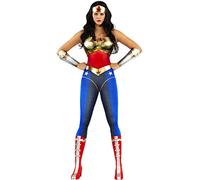 Funidelia | Costume di Wonder Woman - Injustice per donna - Supereroi, DC Comics, Lega della Giustizia - Costume per Adulto e accessori per Feste, Carnevale e Halloween - Rosso