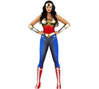 Funidelia | Costume di Wonder Woman - Injustice per Donna Supereroi, DC Comics, Lega della Giustizia - Costume per Adulto e Accessori per Feste, Carnevale e Halloween - Taglia XL - Rosso