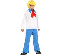 Funidelia | Costume Fred - Scooby Doo per Bambino Scooby Doo, Cartoni Animati - Costume per Bambini e Accessori per Feste, Carnevale e Halloween - Taglia 3-4 Anni - Bianco