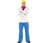 Funidelia | Costume Fred - Scooby Doo per Uomo Scooby Doo, Cartoni Animati - Costume per Adulto e Accessori per Feste, Carnevale e Halloween - Taglia Standard - Bianco