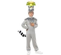 Funidelia | Costume Madagascar Re Julien per bambino Cartoni Animati, Madagascar, Films & Series - Costume per bambini e accessori per Feste, Carnevale e Halloween - Taglia 7-9 anni