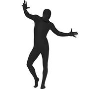 Funidelia Costume Seconda Pelle nero per adulto, Include: Tuta intera con apertura all’altezza del collo e marsupio, Taglia XS - Tenuta per adulti per feste, Carnevale e Halloween