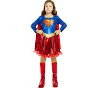 Funidelia | Costume Supergirl deluxe UFFICIALE per bambina - Kara Zor-El, Supereroi, DC Comics - Multicolore