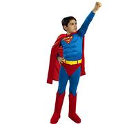 Funidelia | Costume Superman Deluxe Ufficiale per Bambino Taglia 3-4 Anni l'Uomo d'Acciaio, Supereroi, DC Comics, Lega della Giustizia - Multicolore