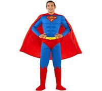 Funidelia | Costume Superman per Uomo l'Uomo d'Acciaio, Supereroi, DC Comics, Lega della Giustizia - Costume per Adulto e Accessori per Feste, Carnevale e Halloween - Taglia M - Azzurro/Blu