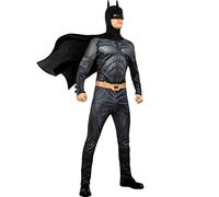 Funidelia Costume Ufficiale di Batman - Il Cavaliere Oscuro per uomo, Include tuta, cintura, mantello con passamontagna, Supereroi - Tenuta per adulti per feste, Carnevale e Halloween - Taglia L