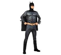 Funidelia Costume Ufficiale di Batman - Il Cavaliere Oscuro per uomo, Include tuta, cintura, mantello con passamontagna, Supereroi - Tenuta per adulti per feste, Carnevale e Halloween - Taglia M