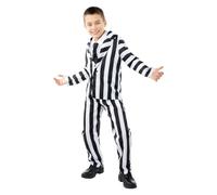 Funidelia Costume Ufficiale di Beetlejuice per Bambino con pantaloni, giacca e cravatta, Tenuta di Beetlejuice Infantile Tim Burton, Costumi di Carnevale, Halloween e Feste - Taglia 7-9 anni