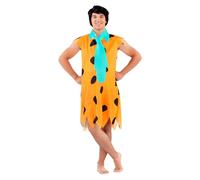 Funidelia Costume Ufficiale di Fred Flintstone - I Flintstones per uomo, Vestito di The Flintstones per adulti, Costumi di Carnevale, Halloween e Addii al nubilato - Taglia Standard