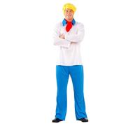 Funidelia Costume Ufficiale di Fred - Scooby Doo per uomo, Include maglietta, pantaloni, sciarpa e parrucca - Tenuta per adulti per feste, Carnevale e Halloween - Taglia unica