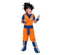 Funidelia Costume Ufficiale di Goku - Dragon Ball per bambino, Pantaloni, maglietta, polsiere, cintura e copristivali, Taglia 5-6 anni - Completo per bambini per feste, Carnevale e Halloween