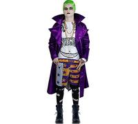 Funidelia Costume Ufficiale di Joker - Suicide Squad per uomo, Maglietta, leggings, pantaloni, cappotto, catene, DC Comics - Completo per adulti per feste, Carnevale e Halloween - Taglia XL