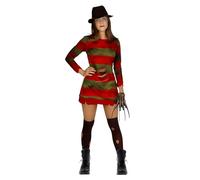 Funidelia Costume Ufficiale di Krueger - Nightmare on Elm Street per donna, Include vestito e calzini - Completo per adulti per feste, Carnevale e Halloween - Taglia S